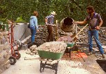 Neil and others, rebuilding swimming pool, circa 1980 - Doug Bishop